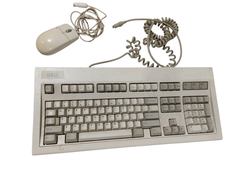 Vintage Lexmark Dell Keyboard(1984) & Microsoft Mouse(PN:98952) PS/2  =