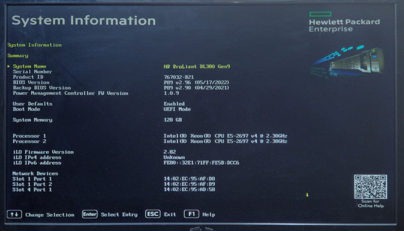 HP ProLiant DL380 Gen9 2x Xeon E5-2697 v4 128GB RAM H240ar
