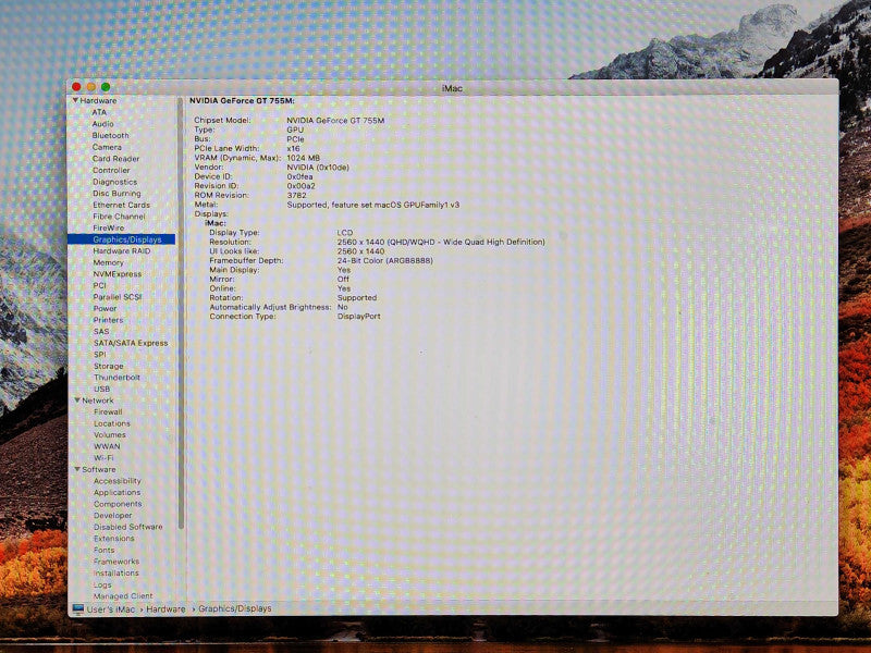 Apple iMac 27" Late 2013, i5-4570 3.2GHz, GeForce GT 755M, 8GB RAM, 1TB HDD