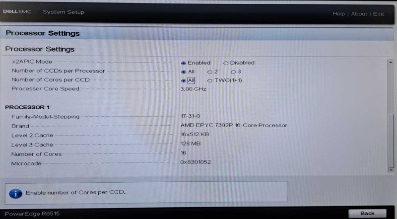 Dell R6515 1U 8x 2.5" Server | AMD EPYC 7302P @3.0GHz, 64GB DDR4, H330 Mini