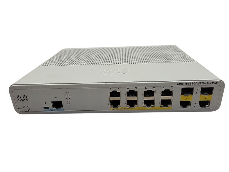 Cisco Catalyst 2960-C WS-C2960C-8PC-L, 8-port Ethernet PoE Network Switch $