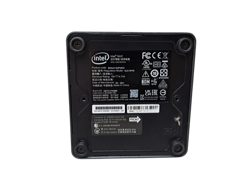 Intel NUC10FNK Mini PC | i3-10110U @2.10GHz, 8GB DDR4, No HDD/OS