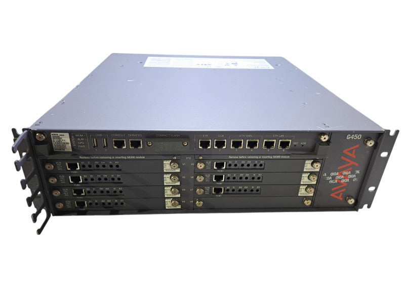 Avaya G450 Chassis w/ 7x MM710B & 1x MB450 Modules | 2x PSU's !