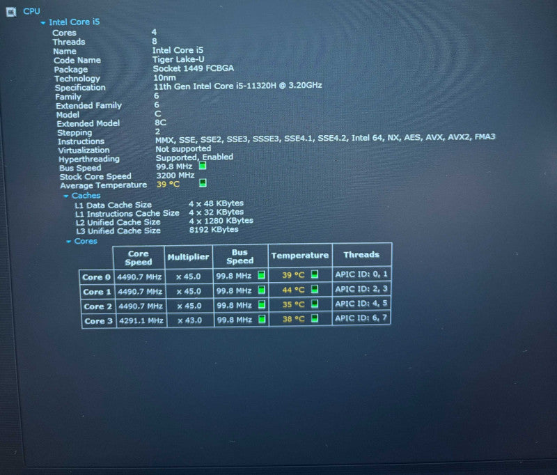 Dell Vostro 15 5510 i5-11320H@3.2GHz 16GB DDR4 RAM 256GB SSD READ! Q Lap200