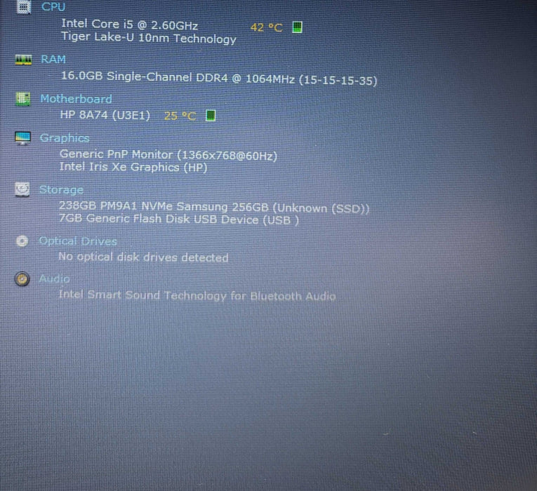 HP ProBook 440 G8 Core i5-1145G7@2.6GHz 16GB DDR4 RAM 256GB SSD  Lap200
