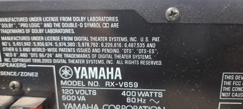 Yamaha RX V659 7.1 Channel 700 Watts