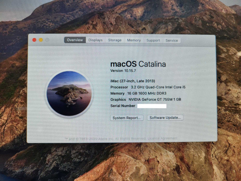 Apple iMac 27" - Late 2013 i5-4570 @ 3.2GHz 16GB RAM 1TB HDD GT 755M GPU $