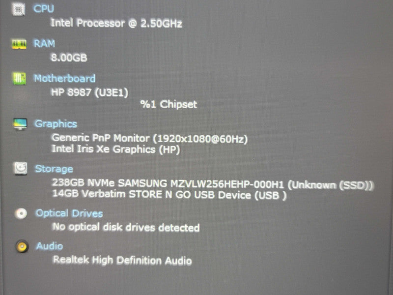 HP Pavillion 14 i5 1135G7 8GB RAM 256GB SSD  β Lap200