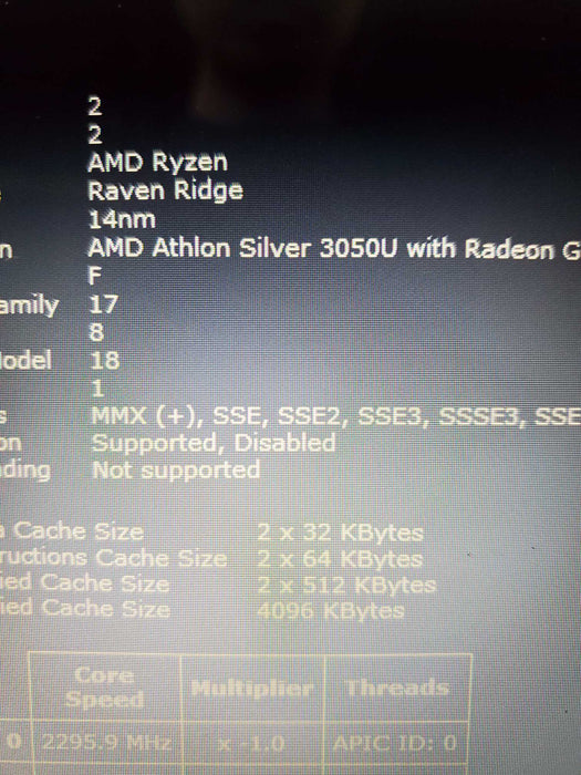 HP 14-DK1008CA Laptop Amd Athlon Silver 3050U 14" w/ 16Gb Ram 256GB NVME  Lap200