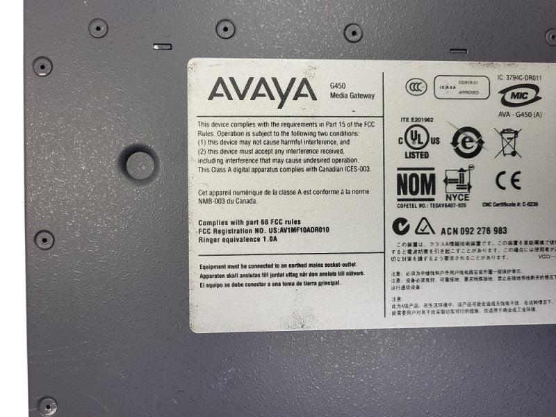 AVAYA G450 MB450 700432495 Media Gateway w/ 6x MM710B Q$