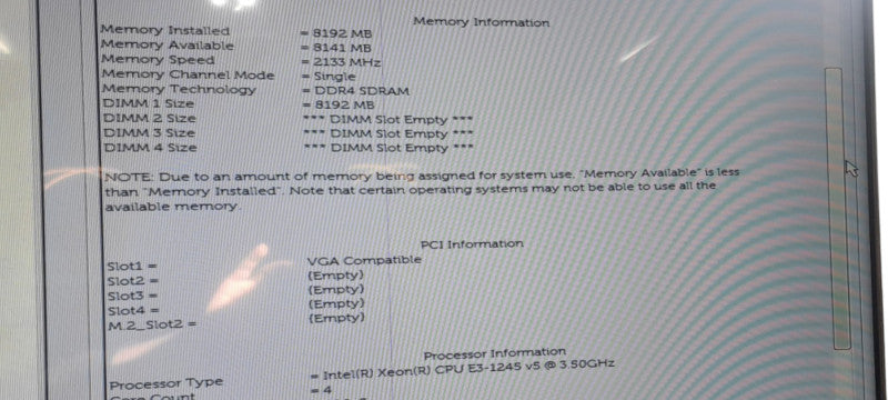 Dell Precision 3620 Xeon E3-1245 v5|8GB RAM|No HD|FirePro W2100|READ