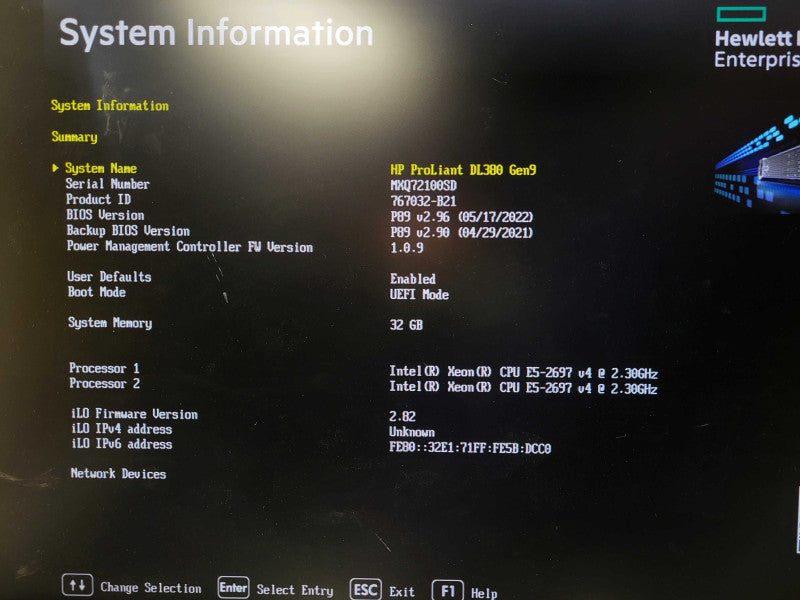 HP ProLiant DL380 Gen9 2x E5-2697 v4 @ 2.3GHz 32GB RAM 2x H240ar RAID 2x PSU $
