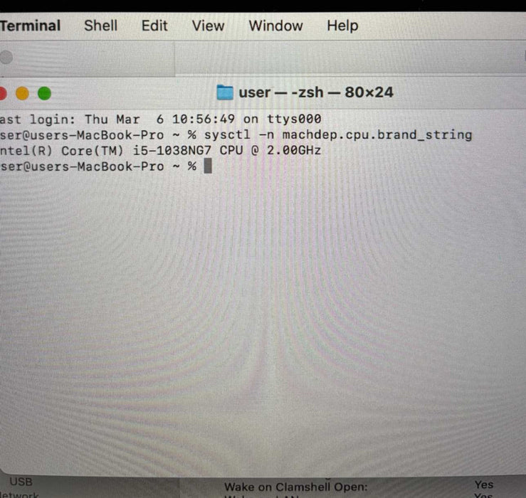 Apple MacBook Pro 13 2020 Touch Bar i5-1038NG7 16GB 512SSD No AC Adapter!