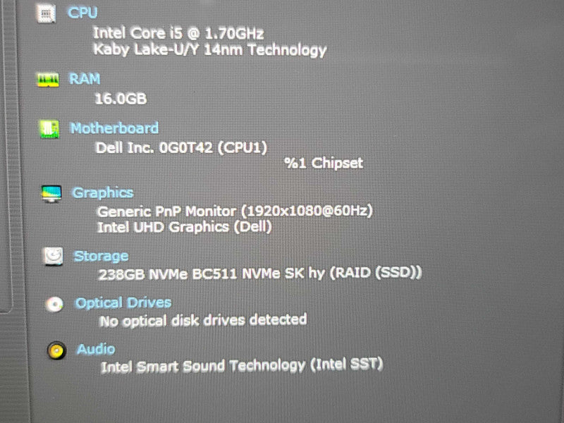 Dell Latitude 9510 i5 10310U 16GB RAM 256GB SSD READ β Lap200