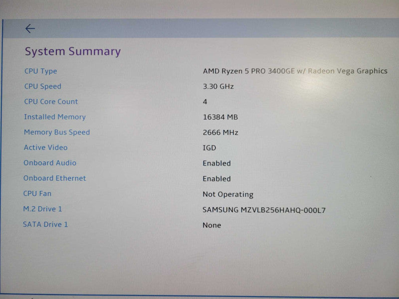 Lenovo ThinkCentre M75q-1 Ryzen 5 PRO 3400GE @3.30GHz, 16GB DDR4, 256GB NVM !