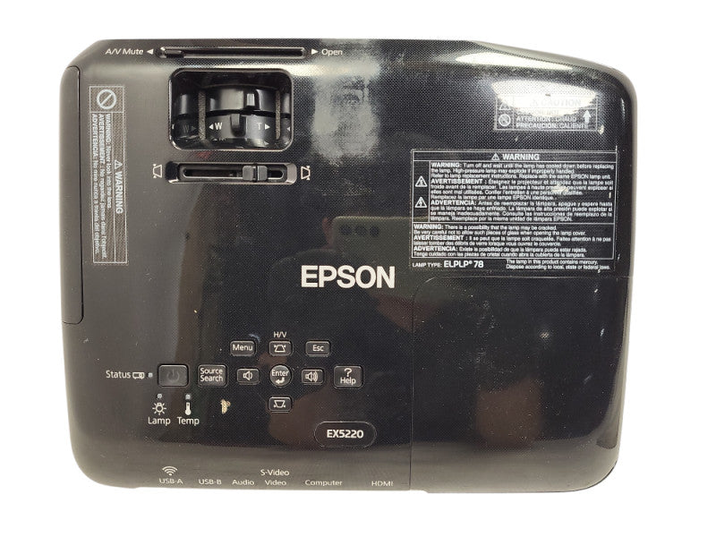 Epson EX5220 HDMI Portable Projector 3000 Lumens Lamp hour: 92h No remote  $