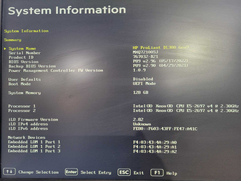 HP DL380G9 2x Xeon E5-2697v4 2.3GHz 128GB RAM, 2x H240, 1x H240AR !