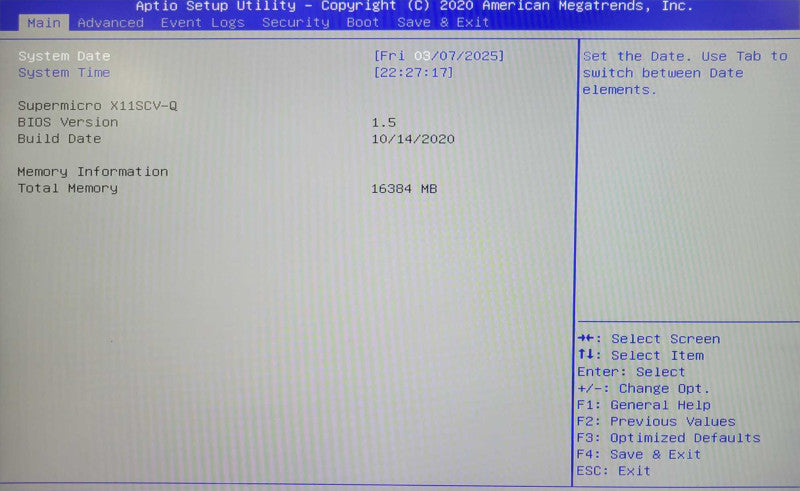 SuperMicro E300-15 Core I7-8700 3.20GHz, 16GB RAM 500GB SSD _
