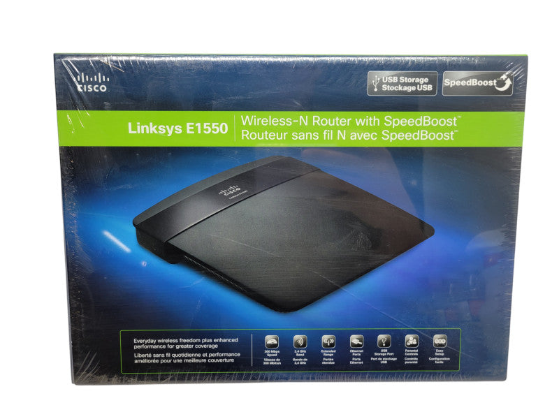 NEW Linksys E1550 WIRELESS-N ROUTER with Speed Boost (E1550-CA) %\t Q%