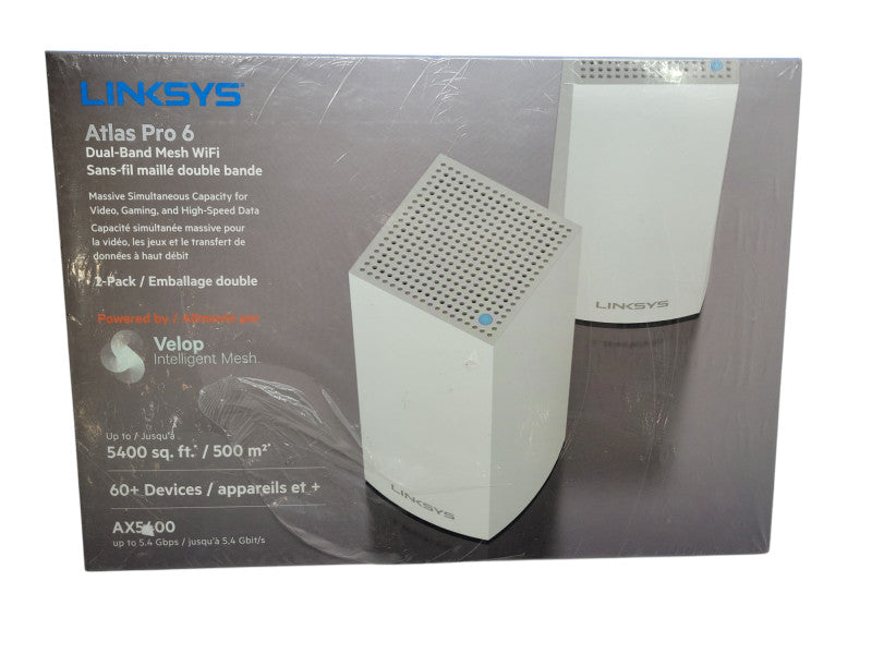 NEW Linksys AX5400 Atlas 6 Pro Dual-Band Mesh Wifi (MX5502-CA) %