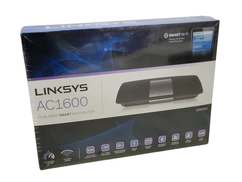 New Linksys AC1600 Dual Band Smart Wi-Fi Router EA6400 Q_