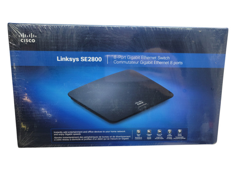 NEW Linksys SE2800 8-Port Gigabit Ethernet Switch (SE2800-CA) %\t Q%