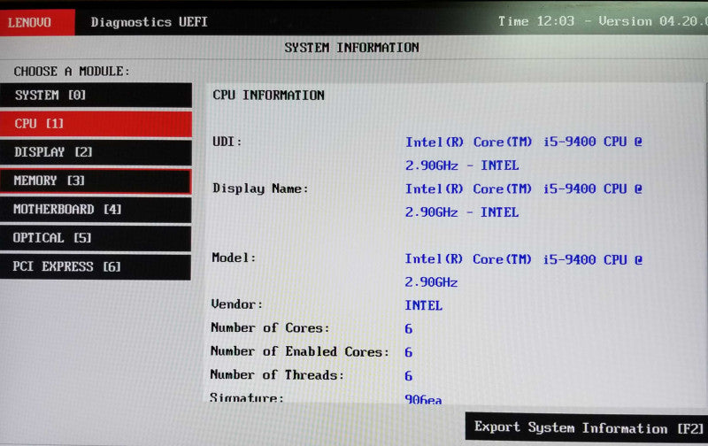 Lenovo ThinkCentre M720s SFF Intel i5-9400 CPU 2.90 GHz 16GB RAM - NO HDD Q