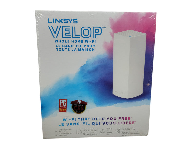 NEW Linksys AC2200 VELOP MU-MIMO Tri-Band Series (WHW0301-CA) %