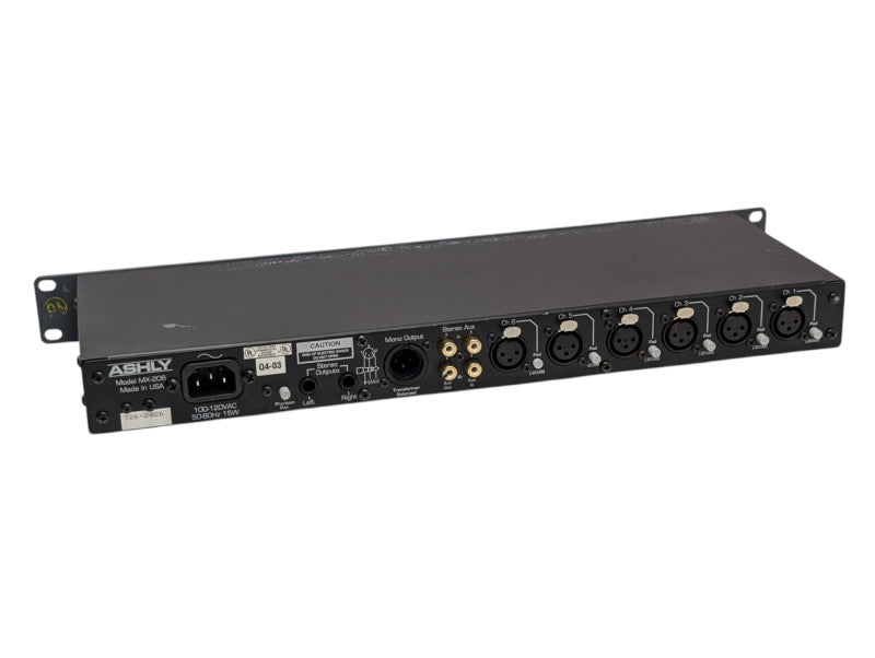 ASJLY MX-206 Stereo Six Channel Microphone Mixer  -