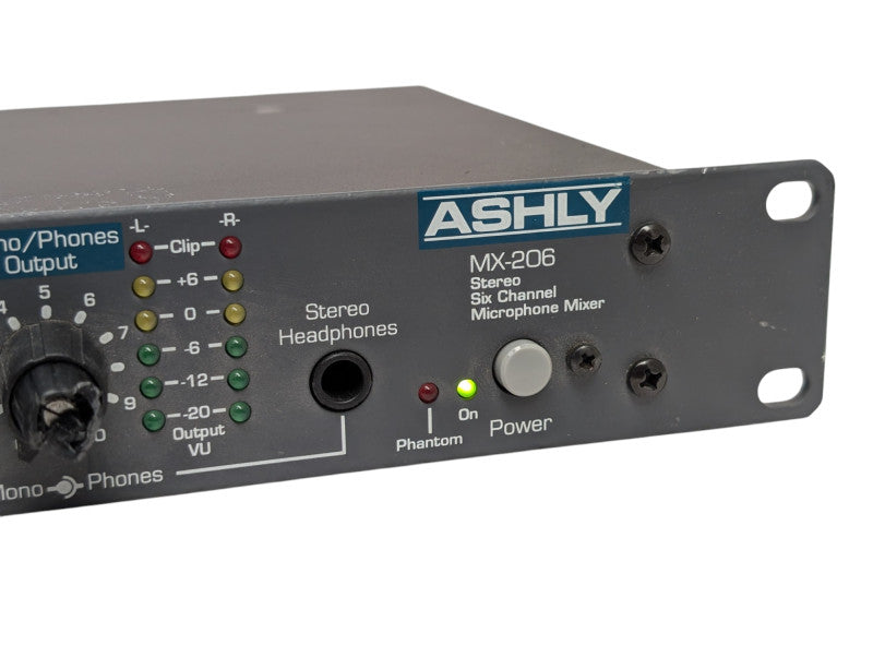 ASJLY MX-206 Stereo Six Channel Microphone Mixer  -