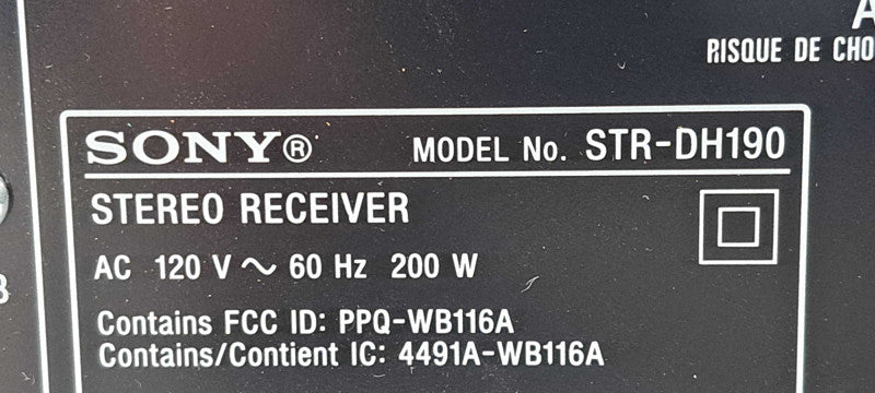 Sony 2-Channel Stereo Receiver Bluetooth STR-DH190 | READ