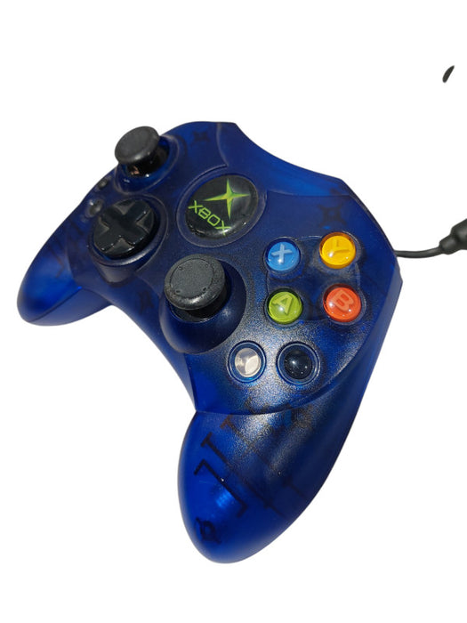 Microsoft Xbox Original OEM Blue Controller Wired PN: X09-64241 =