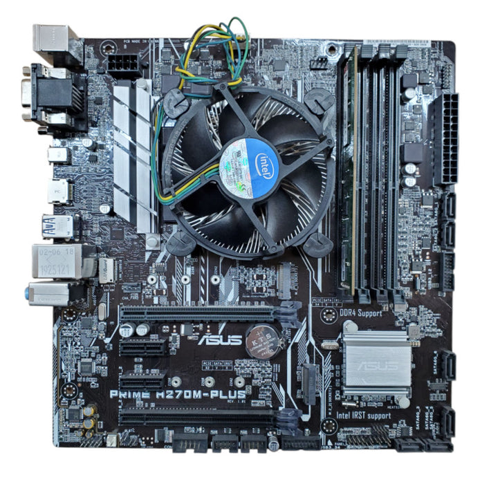 ASUS Prime H270M-PLUS Motherboard Core i3-7100 4GB RAM + I/O Shield