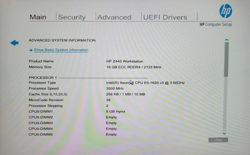 HP Z440 WS, Xeon E5-1620v3 3.50GHz, 16GB DDR4 RAM, Quadro K2000D GPUGPU _