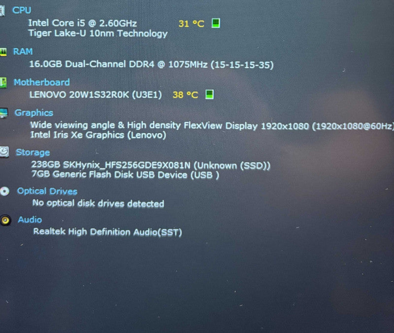 Lenovo ThinkPad T14 TOUCH Core i5-1145G7 16GB RAM 256GB SSD Q Lap200