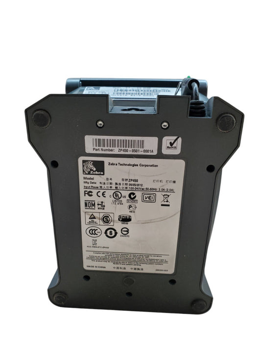 Zebra ZP 450 Thermal Label Printer w/ Power Base, ZP450-0501-0001A