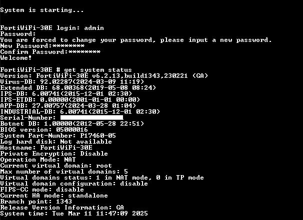 Fortinet FortiWiFi 30E Network Security Firewall, FWF-30E, Factory Reset