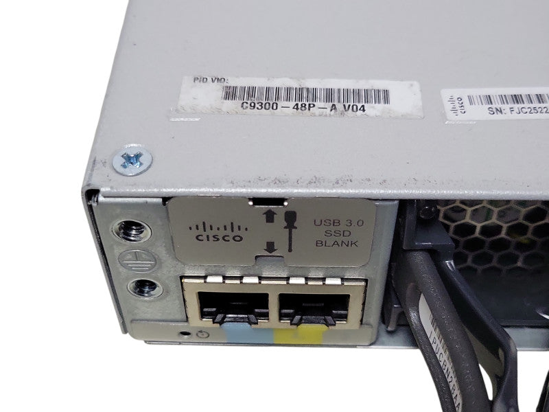 Cisco Catalyst C9300-48P-A 48 Port Gigabit PoE+ Network Switch, 2x PSU _