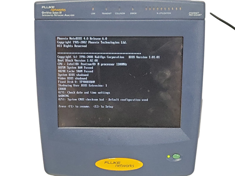 Fluke networks OptiView Series III Integrated Network Analyzer, READ _