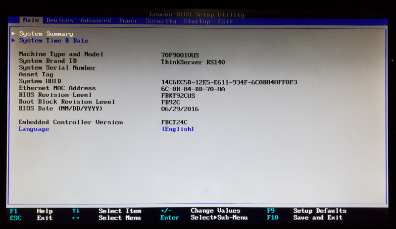 Lenovo ThinkServer RS140 Xeon E3-1226 v3 16GB RAM - No HDD