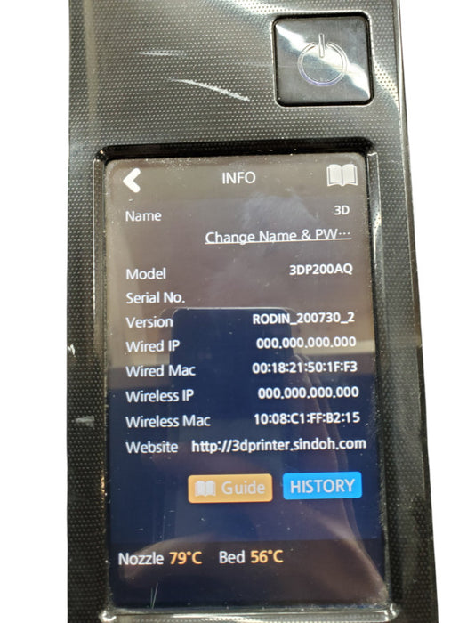 Sindoh 3DWOX 3D Printer DP200 3DP200AQ - 469hrs - *READ*