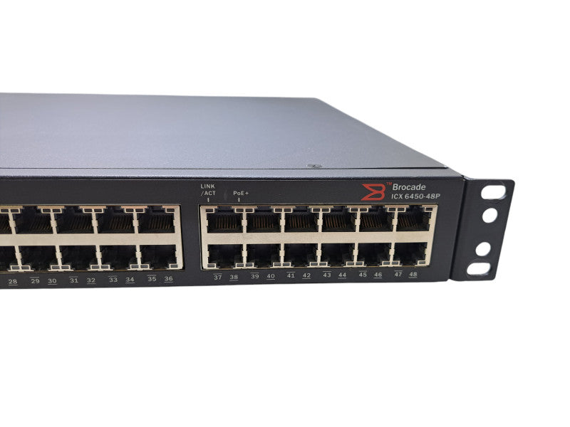 Brocade ICX6450-48P | 48-Port Gigabit PoE+ Switch w/ 4x 1/10G SFP+
