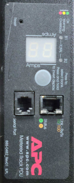 APC AP7841 Metered RACK PDU, 200-208VAC 24A 50/60Hz, READ Q_