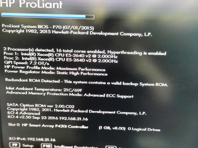 HP ProLiant DL380p Gen8 - 2x Xeon E5-2640 v2 192GB DDR3 P420i 2x460W PSU %