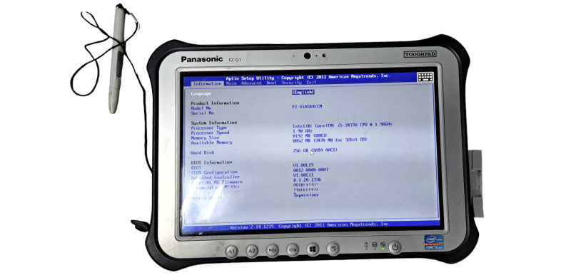 Panasonic ToughPad FZ-G1 i5-3437U| 4GB RAM |256GB SSD| W/Adapter  Q