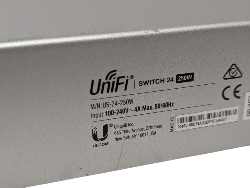 Ubiquity UniFi Switch 24 250W US-24-250W Switch Factory Reset  Q-
