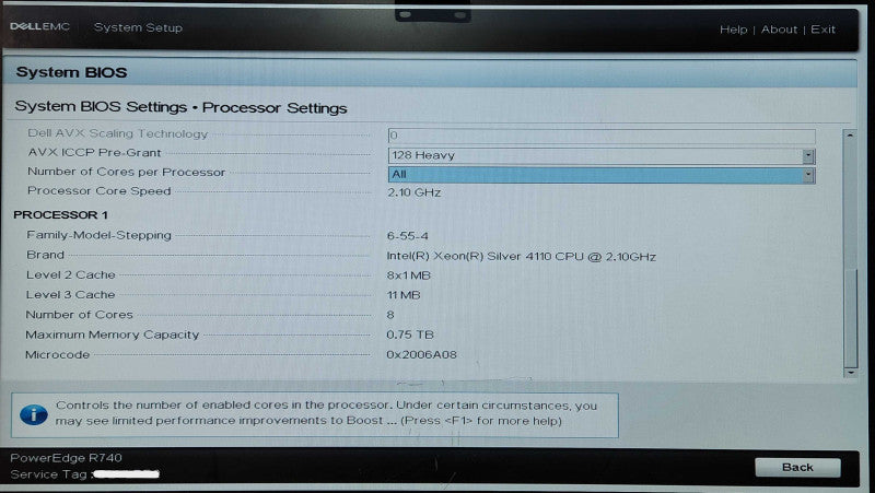 Dell PE R740 8x2.5", Xeon Silver 4110 2.10GHz, 32GB RAM, No HDD, H730P