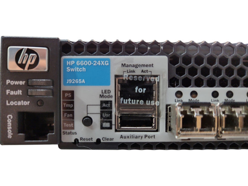 HP ProCurve 6600‑24XG J9265A, 24-Port 10G SFP+ Switch w/ 2x PSU