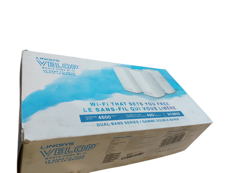 Linksys VELOP Smart Mesh Whole Home Wifi System AC3600 - 3 Pack Open Box