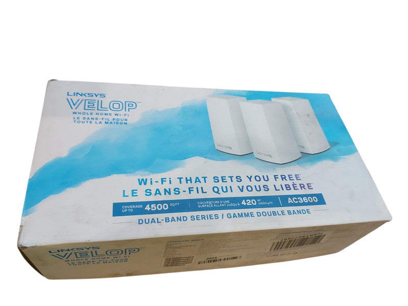 Linksys VELOP Smart Mesh Whole Home Wifi System AC3600 - 3 Pack Open Box